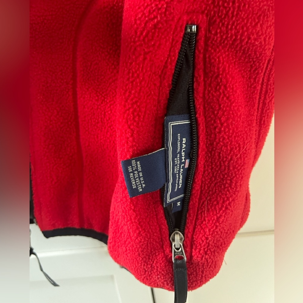 POLO SPORT RALPH LAUREN Reversible Red Fleece Vest - Picture 6 of 12